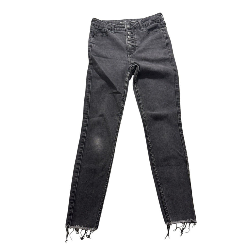 Old Navy 6 Womens Black Rockstar Super Skinny Jeans Extra High Rise Boho Casual