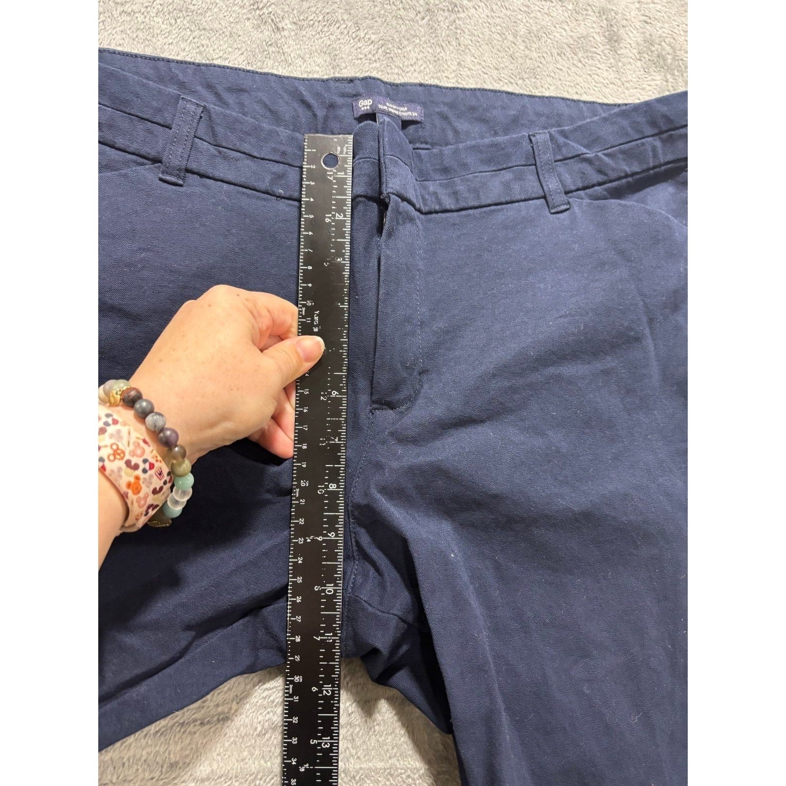 Gap 18R Navy Blue Womens Slim City Crop Pants Casual Preppy