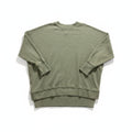 Aerie Womens M Olive Green Waffle Knit Pullover Sweater Oversized Casual Cozy