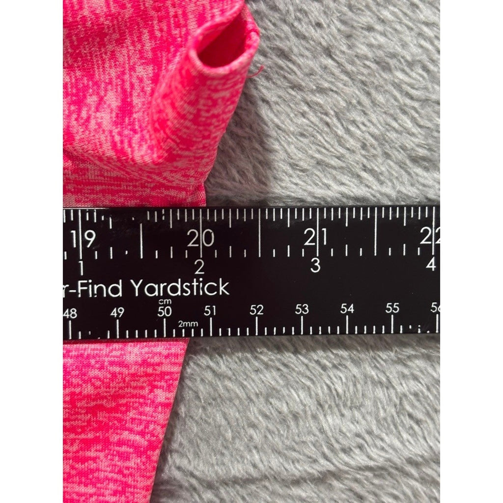 Under Armour Womens LG Pink V-Neck T-Shirt Athleisure Casual HeatGear Loose Fit