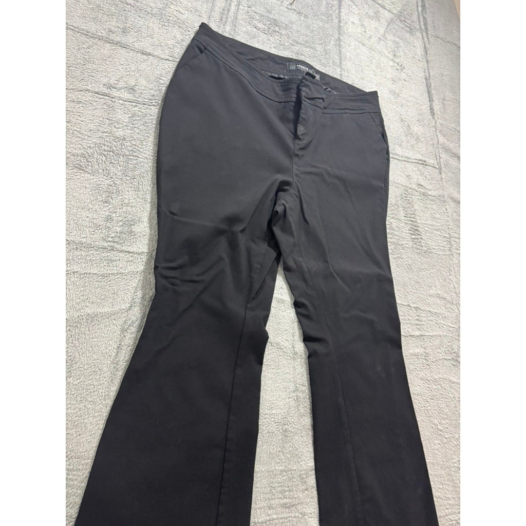 Torrid Studio Luxe Black Flare Leg Work Trousers Pants 14S Short Inseam