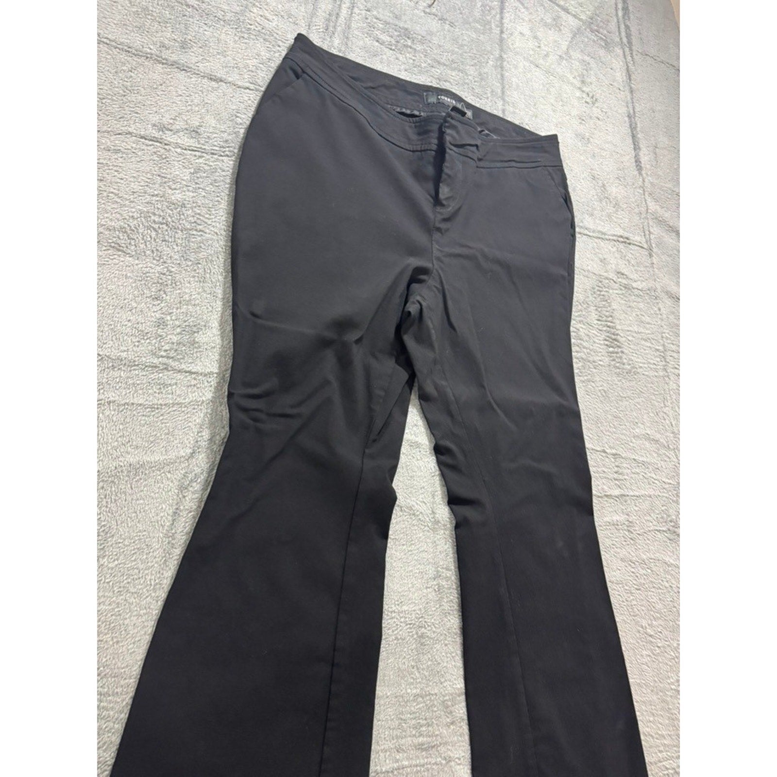 Torrid Studio Luxe Black Flare Leg Work Trousers Pants 14S Short Inseam