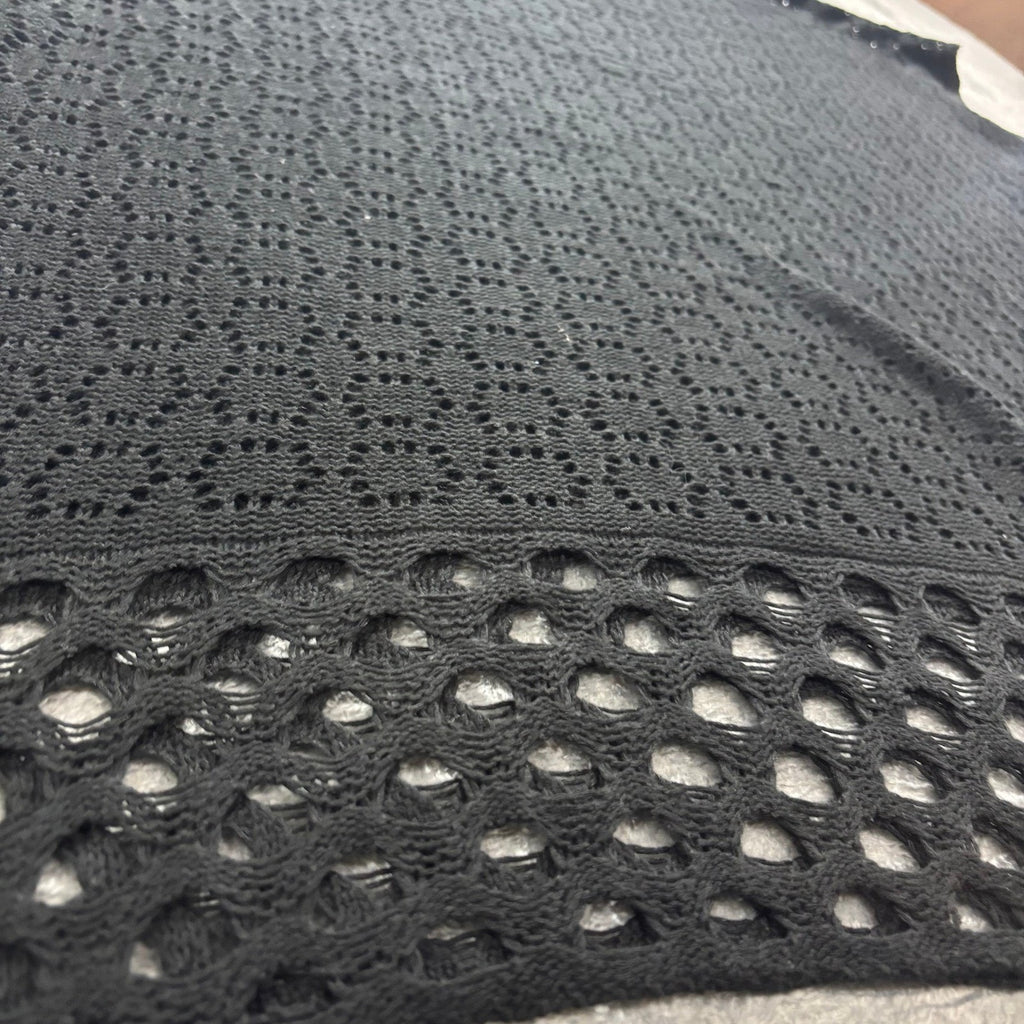 Womens XL Black Crochet Knit Sleeveless Sweater Vest Top Open Weave Boho