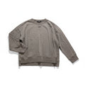 DKNY XXL Taupe Logo Crewneck Sweatshirt Oversized Pullover Side Slit Lounge