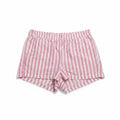 Old Navy Womens XL Pink White Striped Linen Blend Shorts Comfort Waistband
