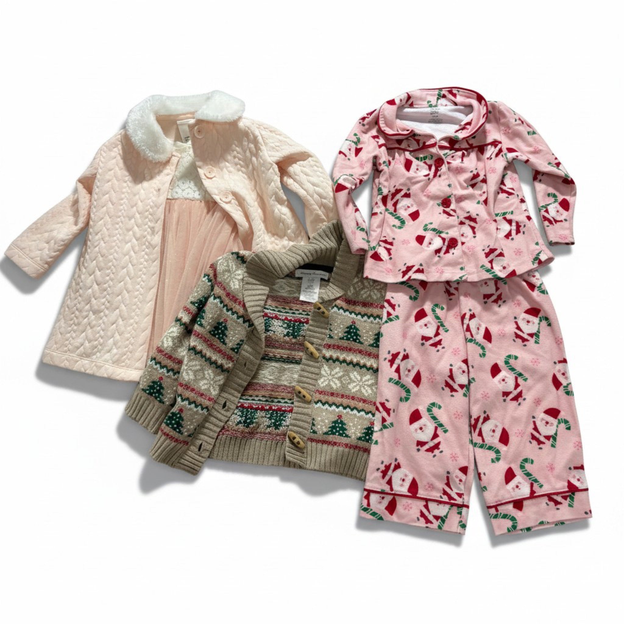 Tommy Bahama 12-18M Girl 5 Pc Holiday Lot Fair Isle Cardigan Coat Tulle Dress PJ