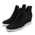Sorel Evie Womens 12 Black Suede Chelsea Wedge Bootie Slip On Sneaker