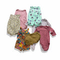 Carter's 9M Baby Girl 7 Pc Summer Lot Rompers Bodysuits Pointelle Knit Footie