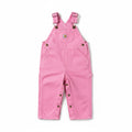 Carhartt Girls 18M Pink Canvas Bib Overalls Snap Leg Farm Western Toddler