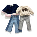 Toddler Girl 2T 4Pc Lot Zara Bow Sweatshirt Faux Fur Jacket Old Navy Jeans