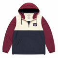 Bussin' With The Boys M Maroon Colorblock Anorak Windbreaker Hooded Pullover