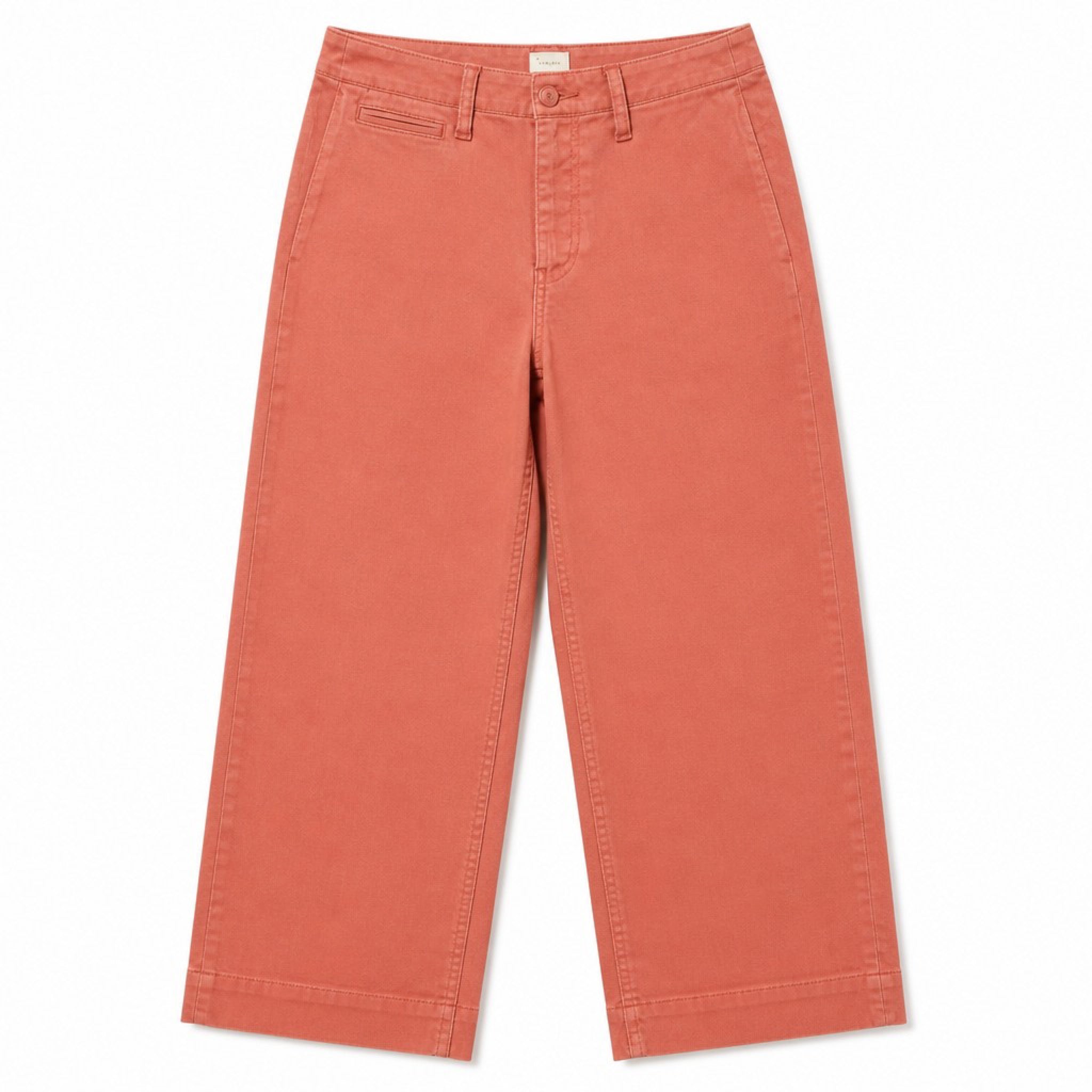 A New Day Size 2 Rust Terracotta Wide-Leg Cropped Pants High-Rise Women's