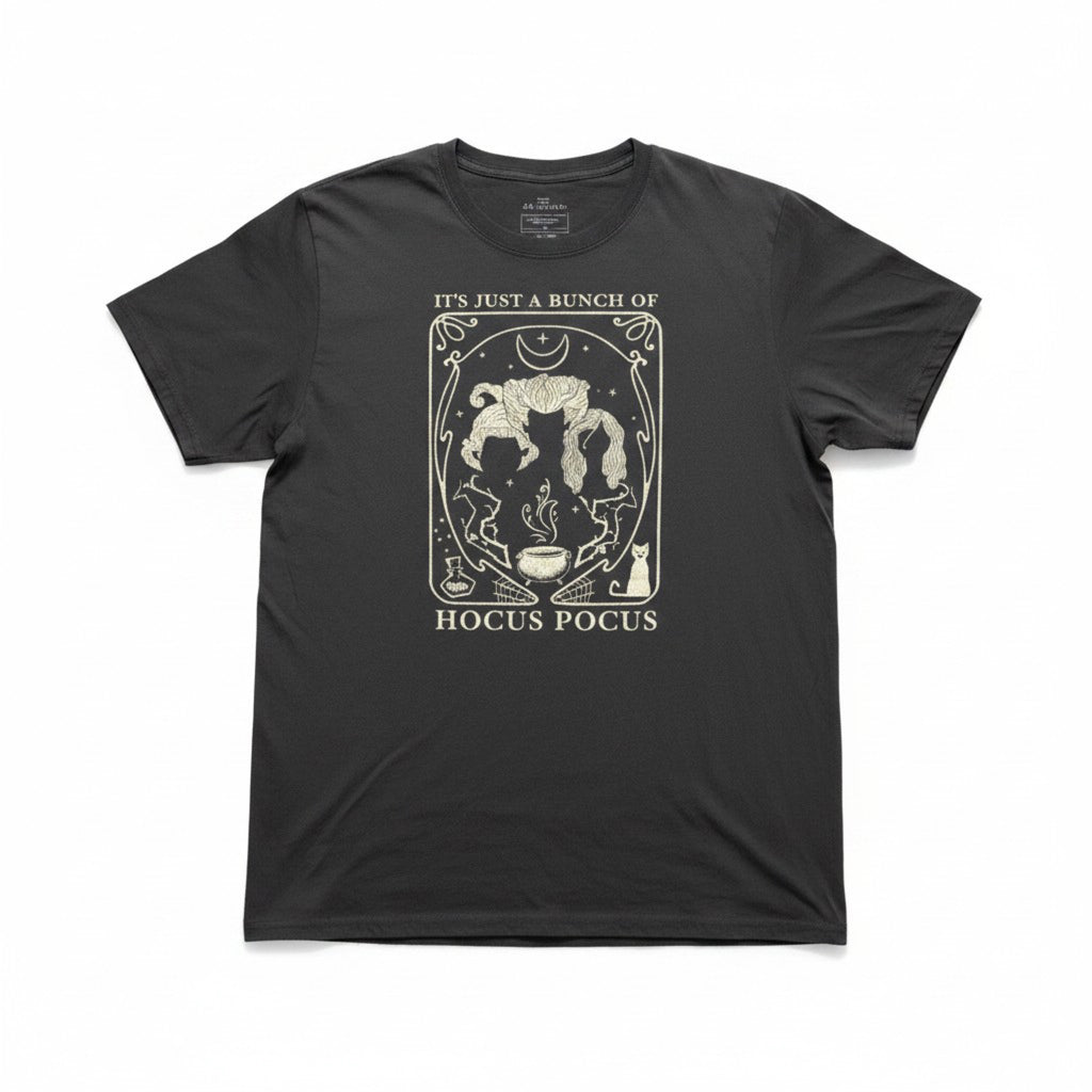 Disney Hocus Pocus 2X Gray Graphic Tee Just a Bunch of Hocus Pocus Halloween