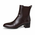 J.Crew Womens 12 Brown Leather Chelsea Ankle Boots Block Heel Pull On