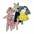 Baby Girl 3-6M 9pc Lot Old Navy Denim Jacket Rock Star Bodysuit Sleepers Bundle