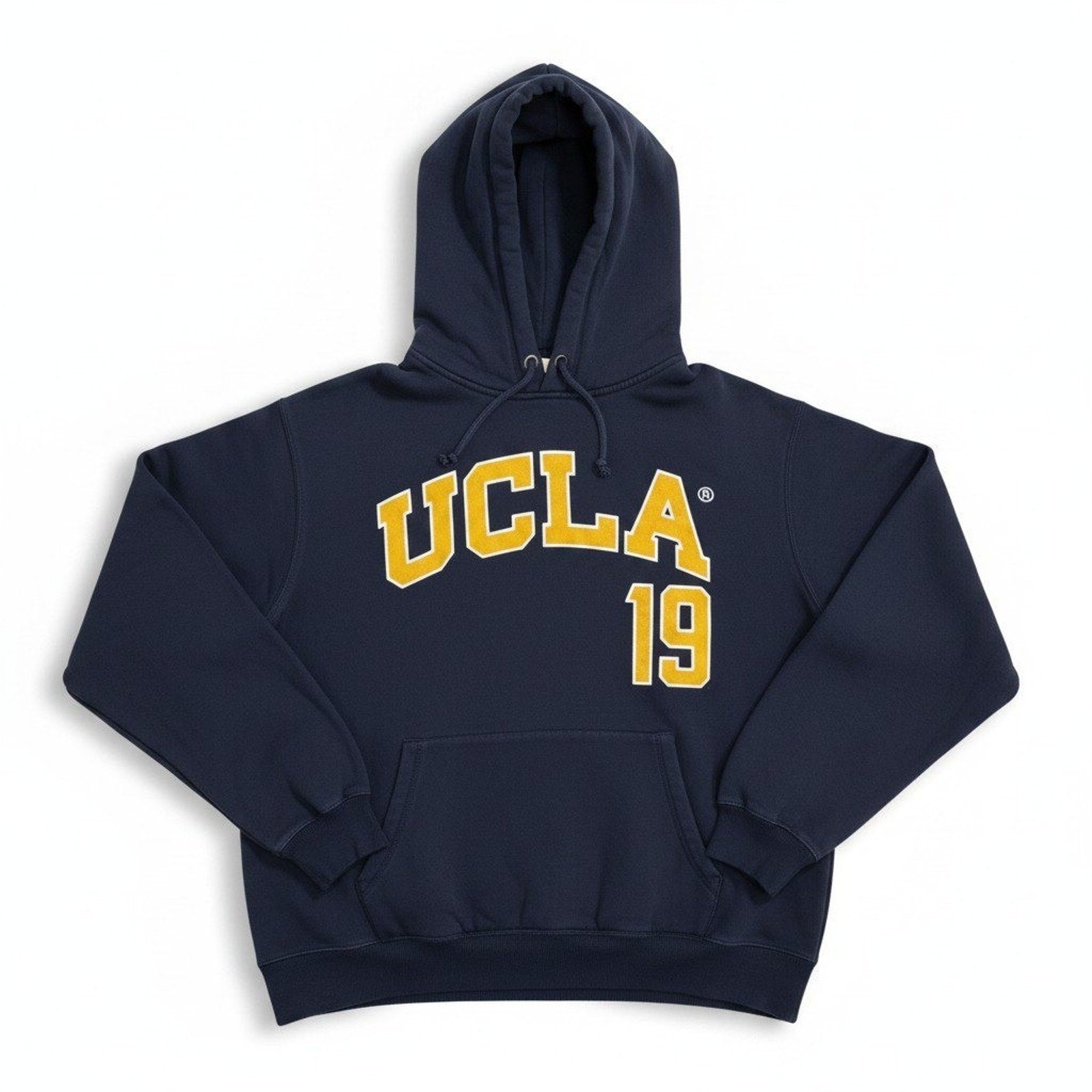 H&M S Navy Blue UCLA Hoodie Womens Vintage Sweatshirt Pullover College Cozy