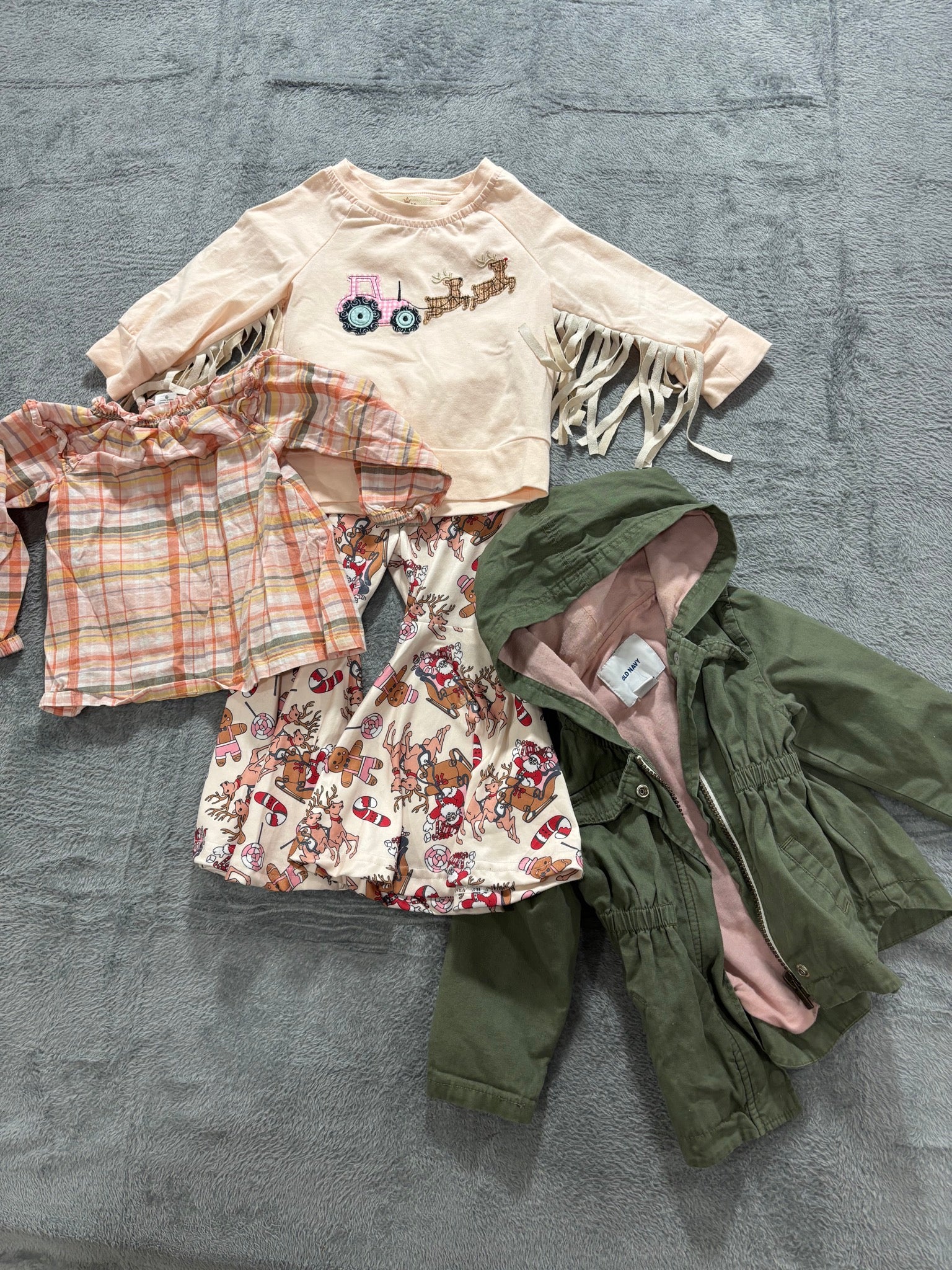 Toddler Girl 18-24M 4Pc Christmas Lot Marie Nicole Set Old Navy Jacket Carters