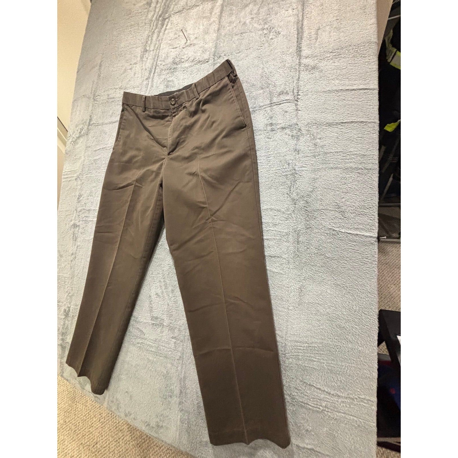 Dockers Premium 36x31 Brown Chino Pant Relaxed Fit Mens Casual Preppy Flat Front
