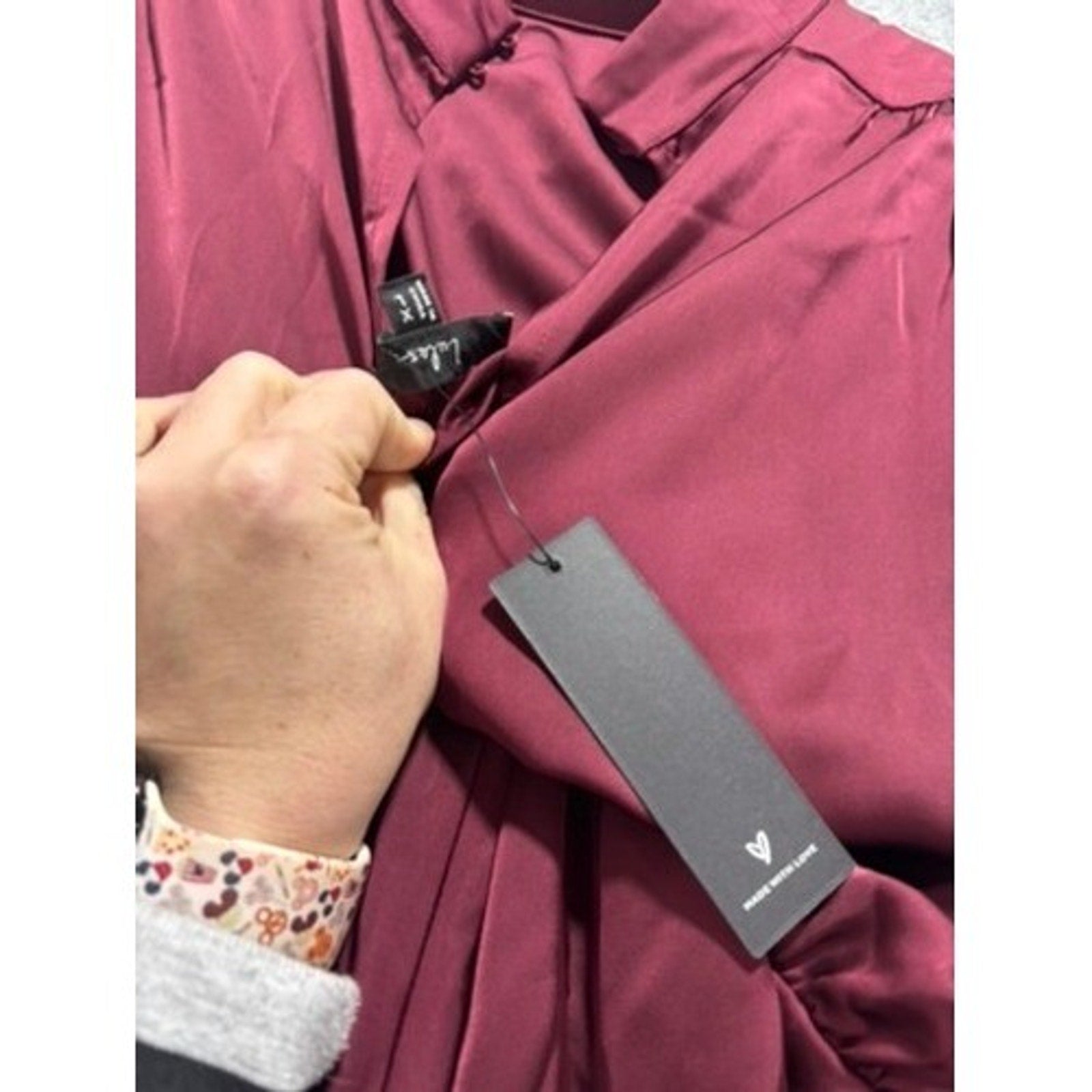 Lulus Burgundy Satin High Neck Draped Maxi Dress Size XL Sleeveless Side Slit