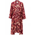 New York & Company Kimono Womens S Red Floral Duster Belted Boho