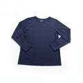 Lands' End Women 2X Navy Blue Long Sleeve Crewneck Top Casual Plus Sz Athleisure