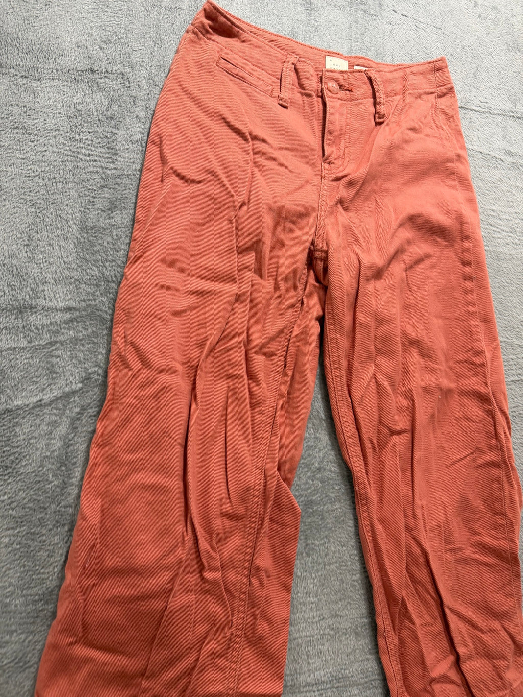 A New Day Size 2 Rust Terracotta Wide-Leg Cropped Pants High-Rise Women's