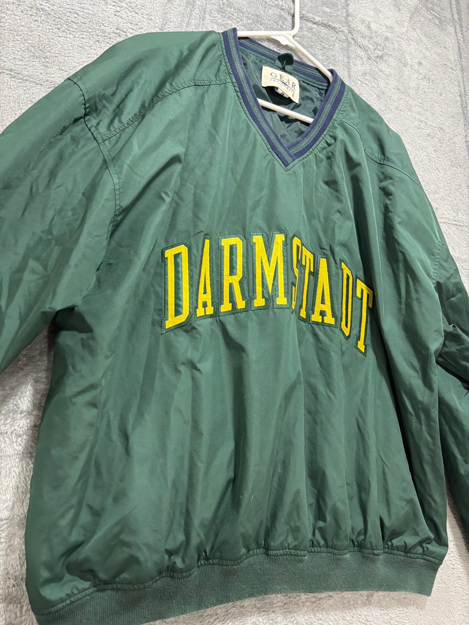 Gear For Sports XL Green Darmstadt V-Neck Nylon Pullover Windshirt Vintage