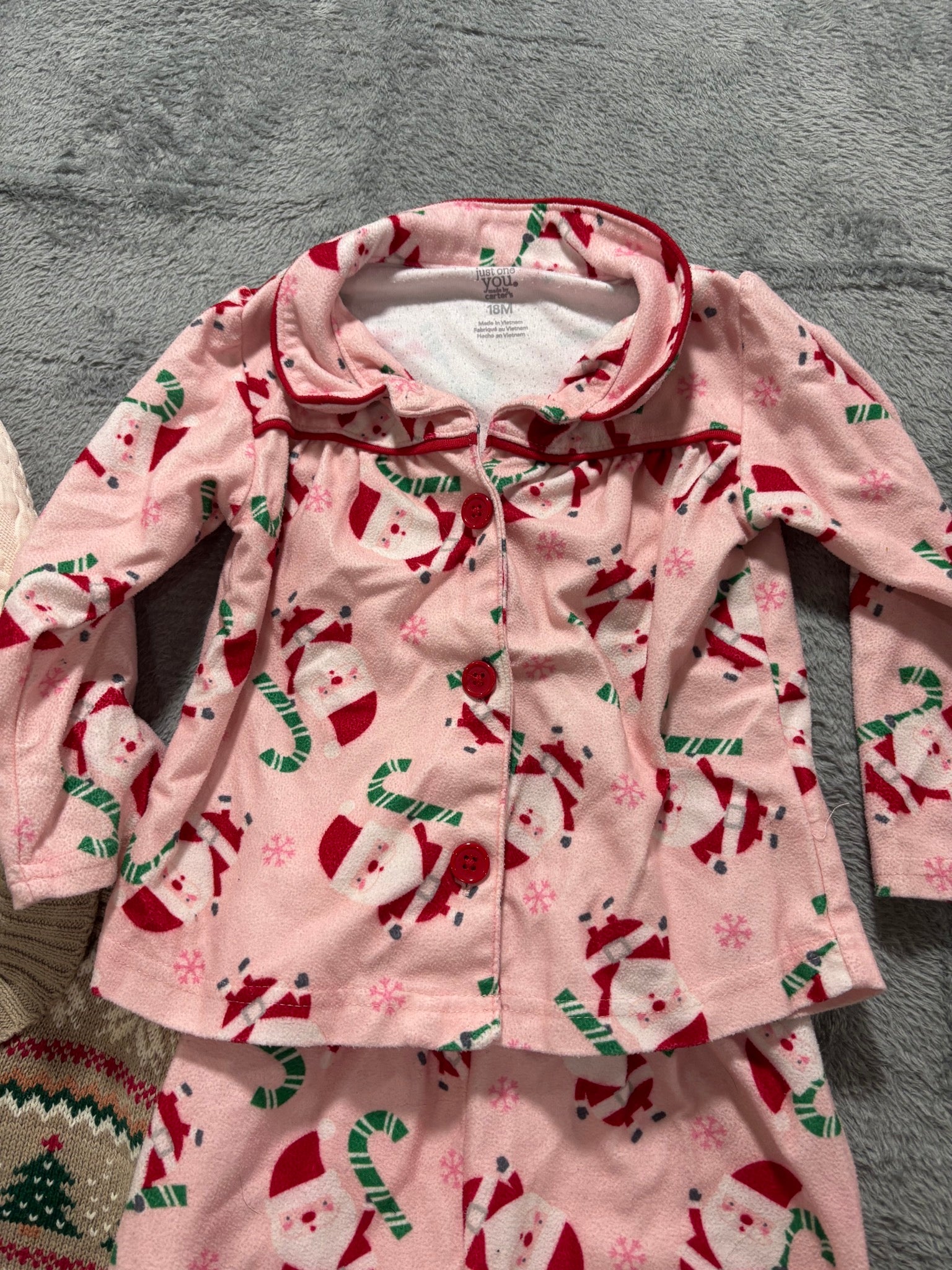 Tommy Bahama 12-18M Girl 5 Pc Holiday Lot Fair Isle Cardigan Coat Tulle Dress PJ