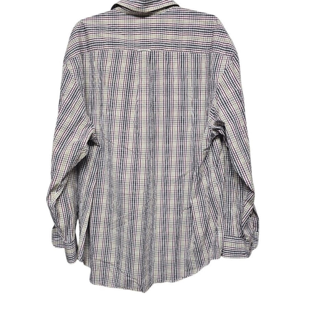 Nautica Plaid Button Down Shirt Mens XL Long Sleeve Cotton Casual Classic