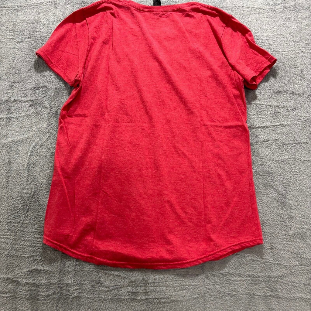 Gildan L Womens Red Kinzua Bridge State Park Graphic Tee Casual Vintage Style