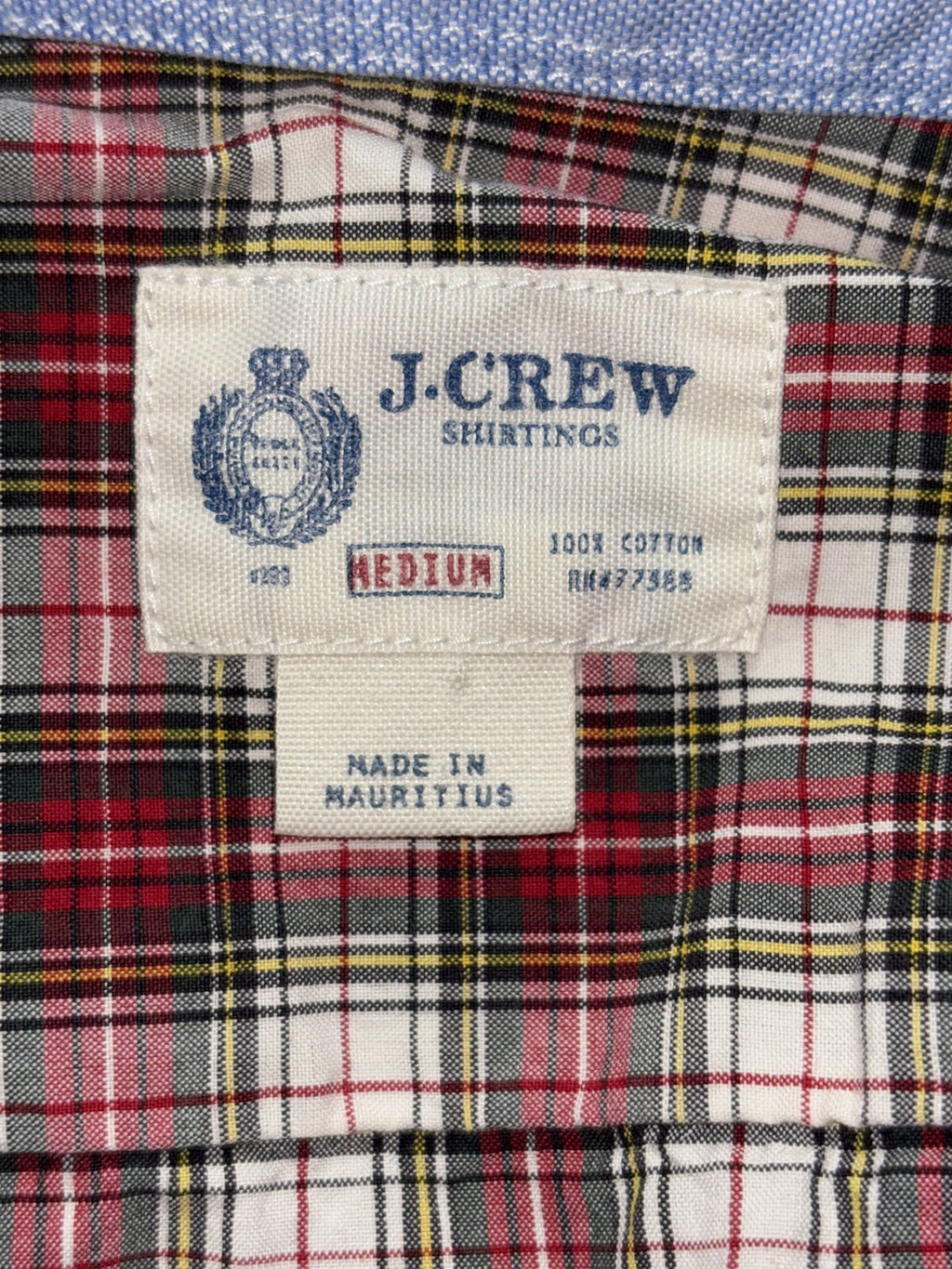 J.Crew Men's Red Plaid Dress Shirt Size M, photo 6 of 8
