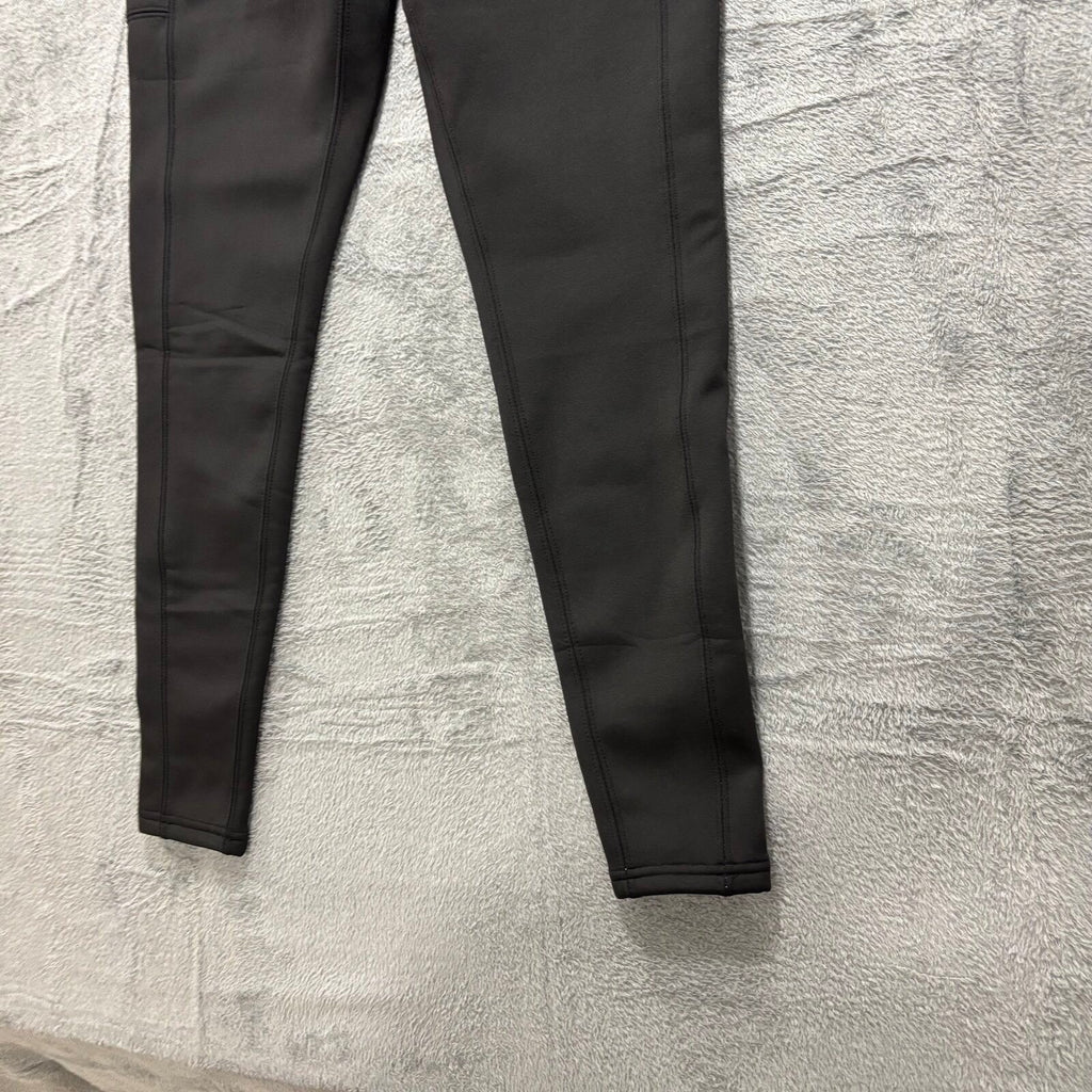 Womens S Black Fleece Lined High Waist Leggings Athleisure Cozy