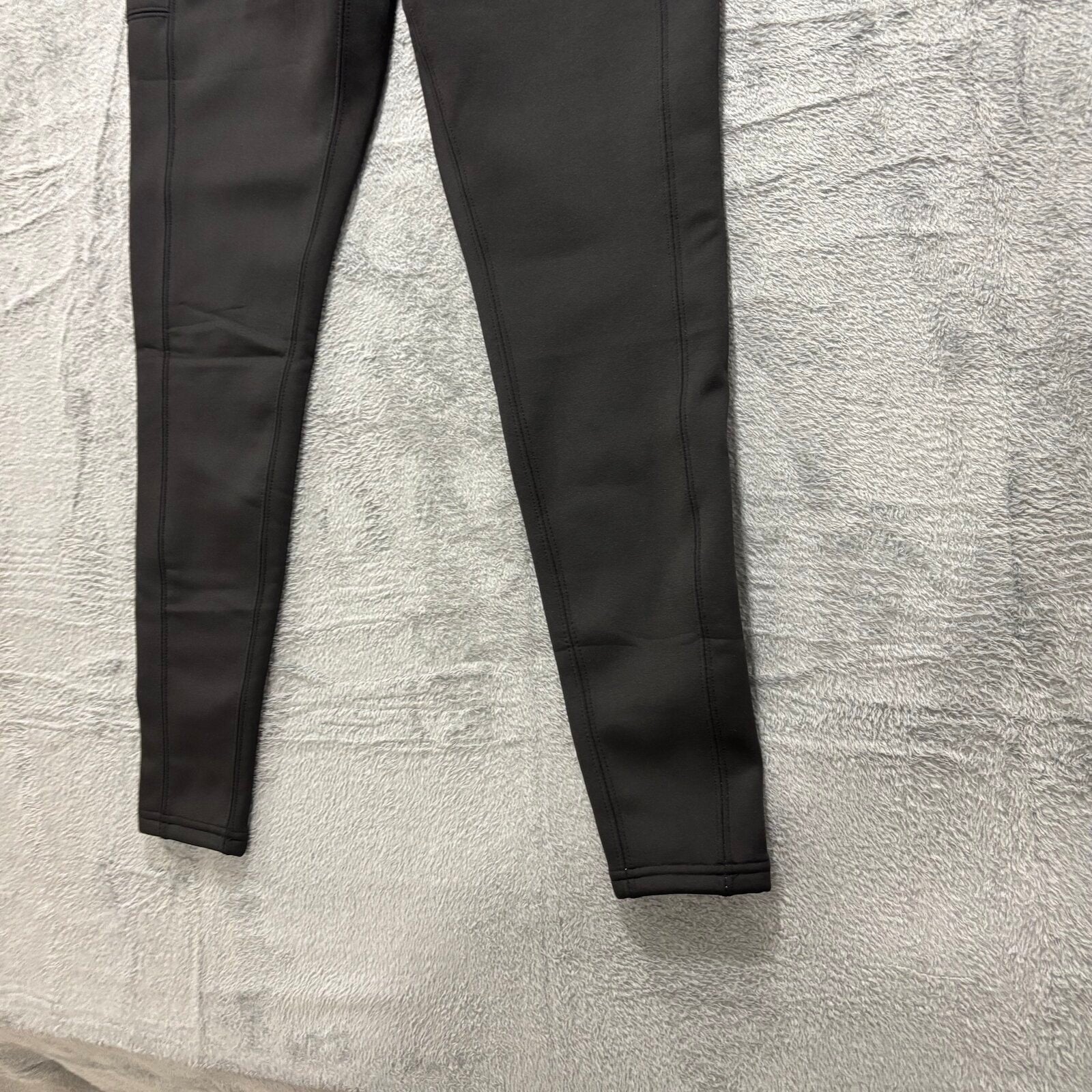 Womens S Black Fleece Lined High Waist Leggings Athleisure Cozy