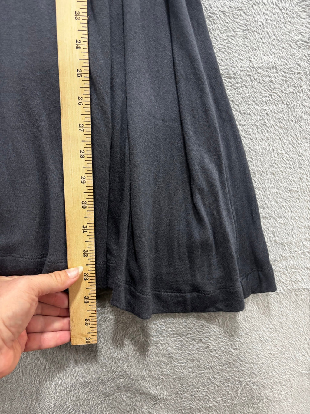 Lou & Grey XS Dark Gray Short Sleeve T-Shirt Dress Womens Minimalist Casual Cozy