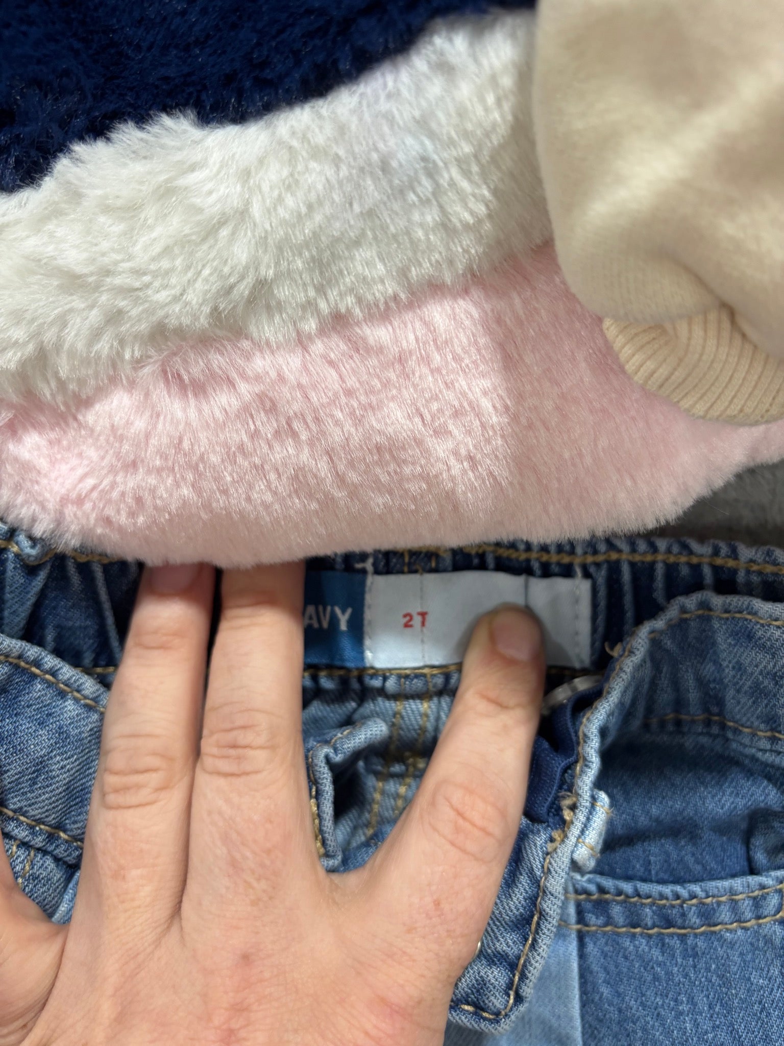 Toddler Girl 2T 4Pc Lot Zara Bow Sweatshirt Faux Fur Jacket Old Navy Jeans