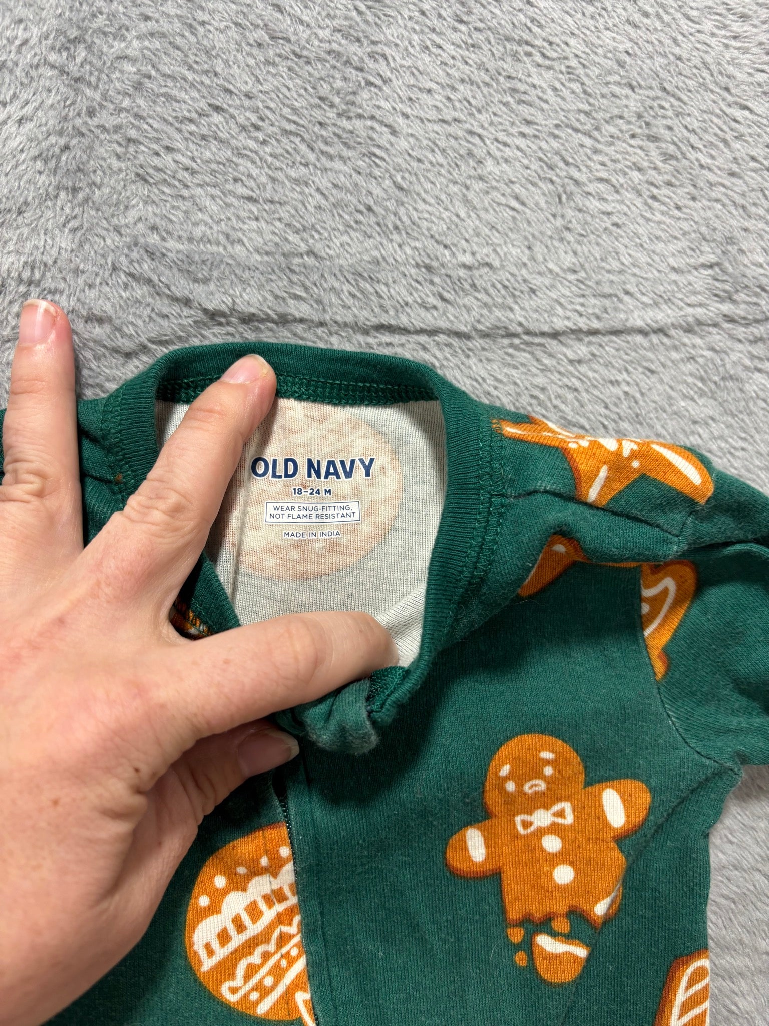 Baby Girl 18M Christmas Lot 5 Pc Old Navy Carter's Cat & Jack Footie Sweatshirt
