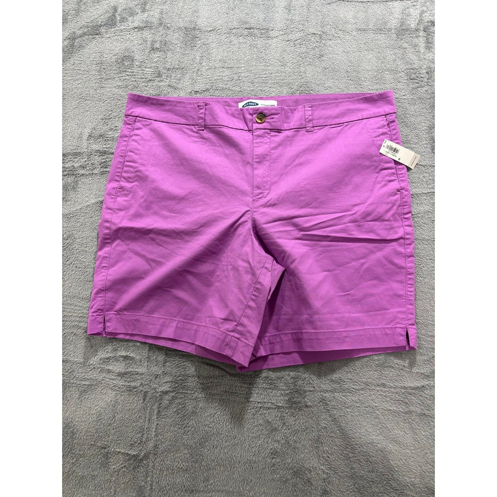 Old Navy Womens 16 Purple Everyday Short Casual Preppy Summer Chino New
