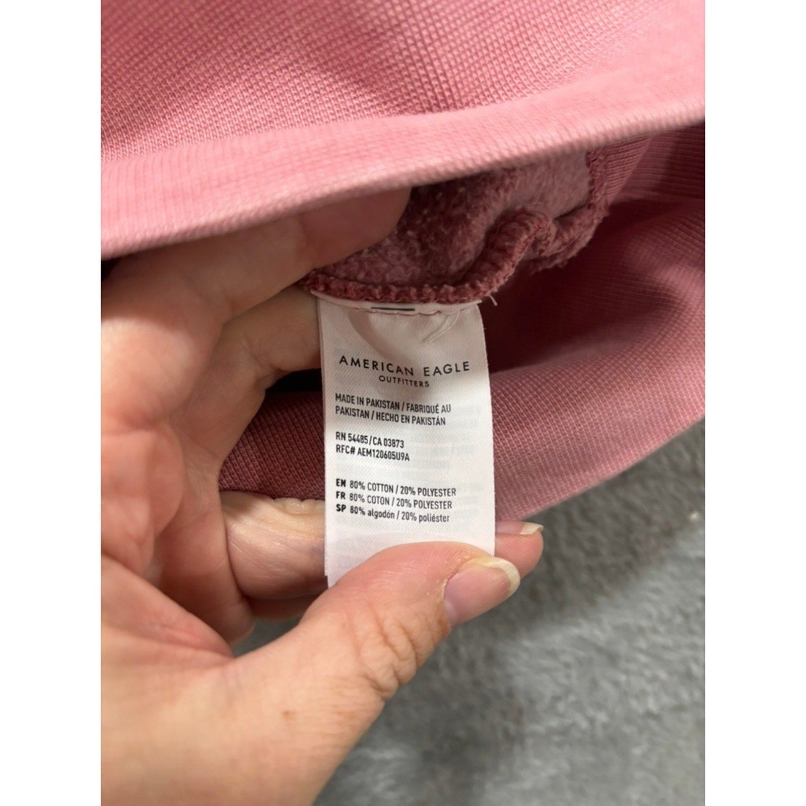 American Eagle M Pink Hoodie Womens Casual Cozy Athleisure Pullover Sweatshirt
