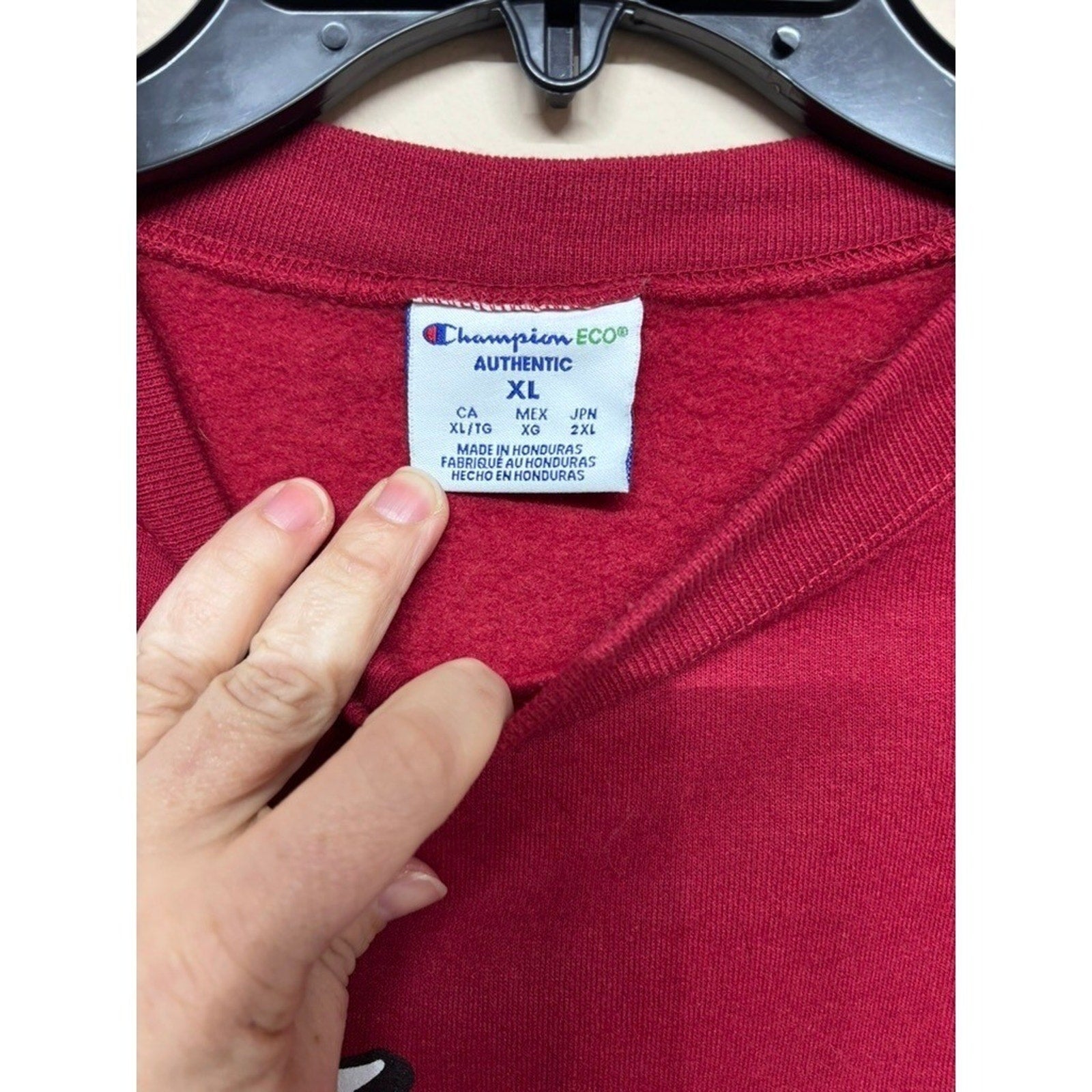 Champion Eco Temple University Mom College Crewneck Sweatshirt Women's XL Red