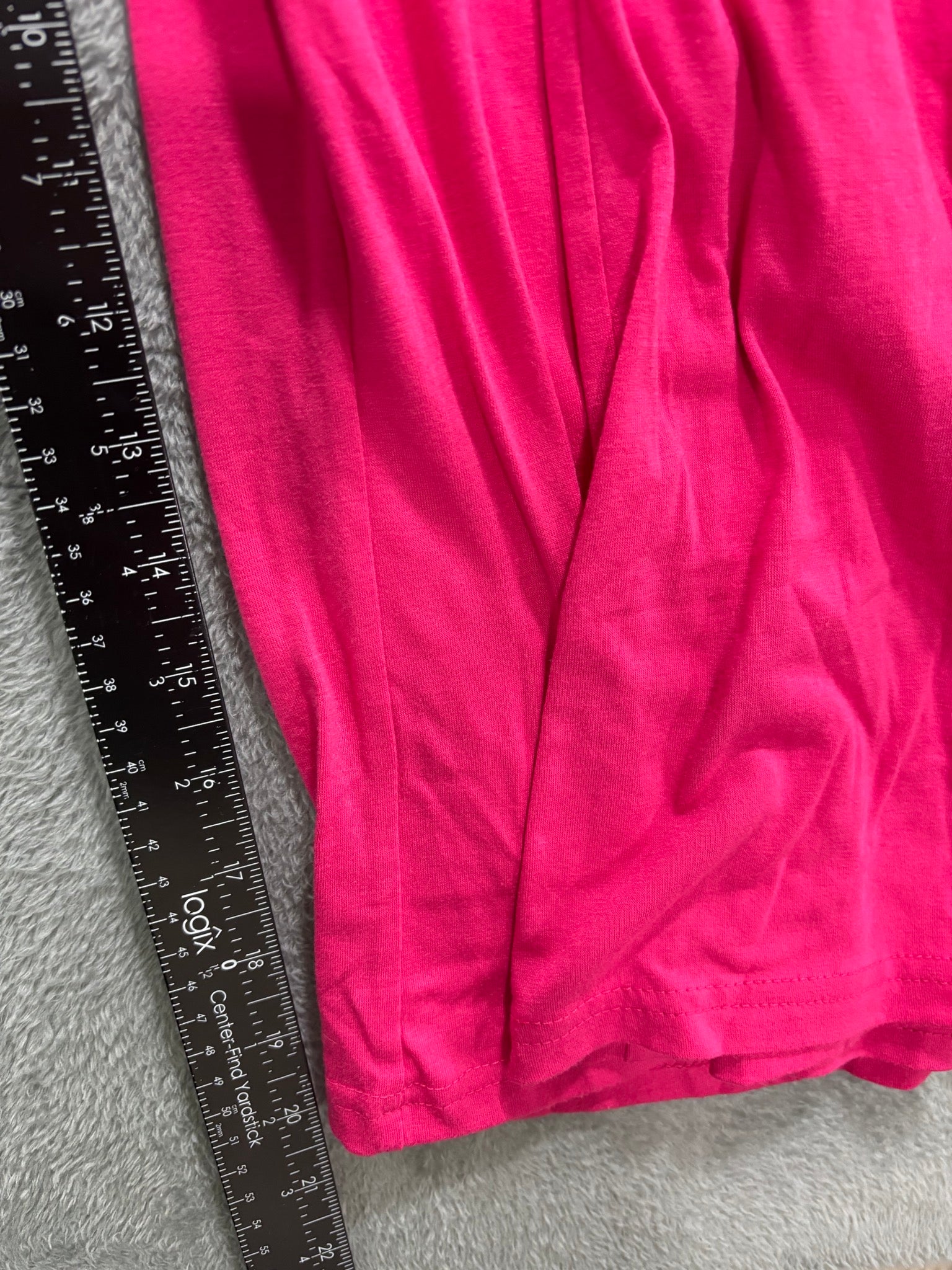 Womens L/XL Hot Pink Tie Shoulder Wide Leg Knit Jumpsuit Sleeveless Summer