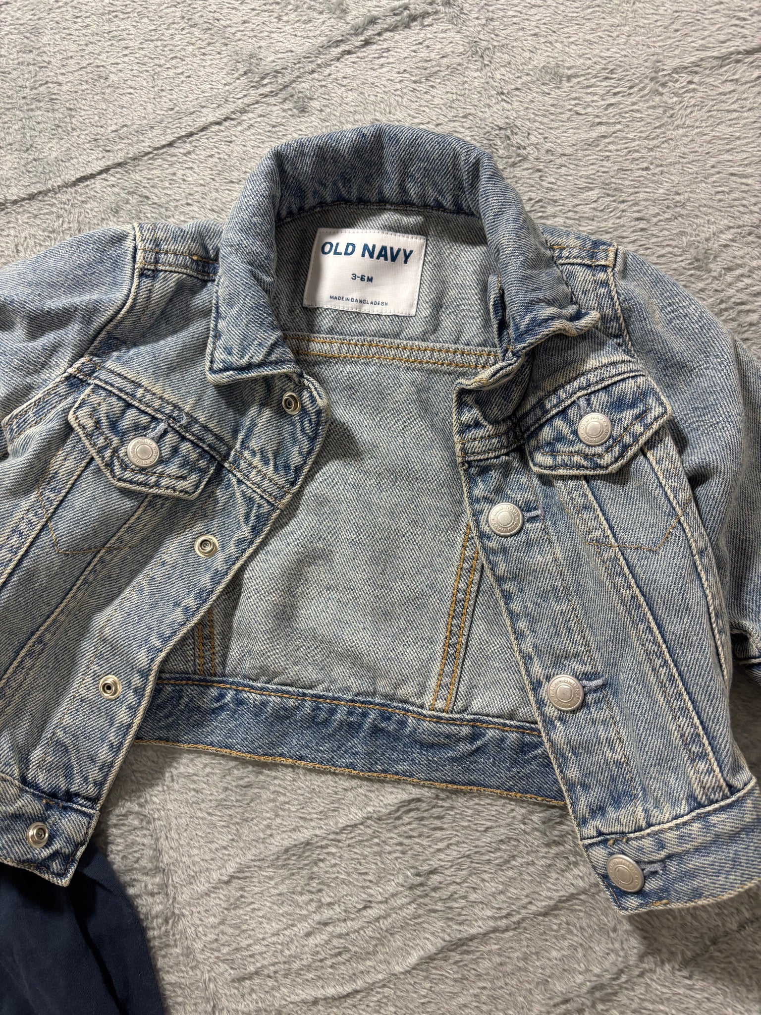 Baby Girl 3-6M 9pc Lot Old Navy Denim Jacket Rock Star Bodysuit Sleepers Bundle