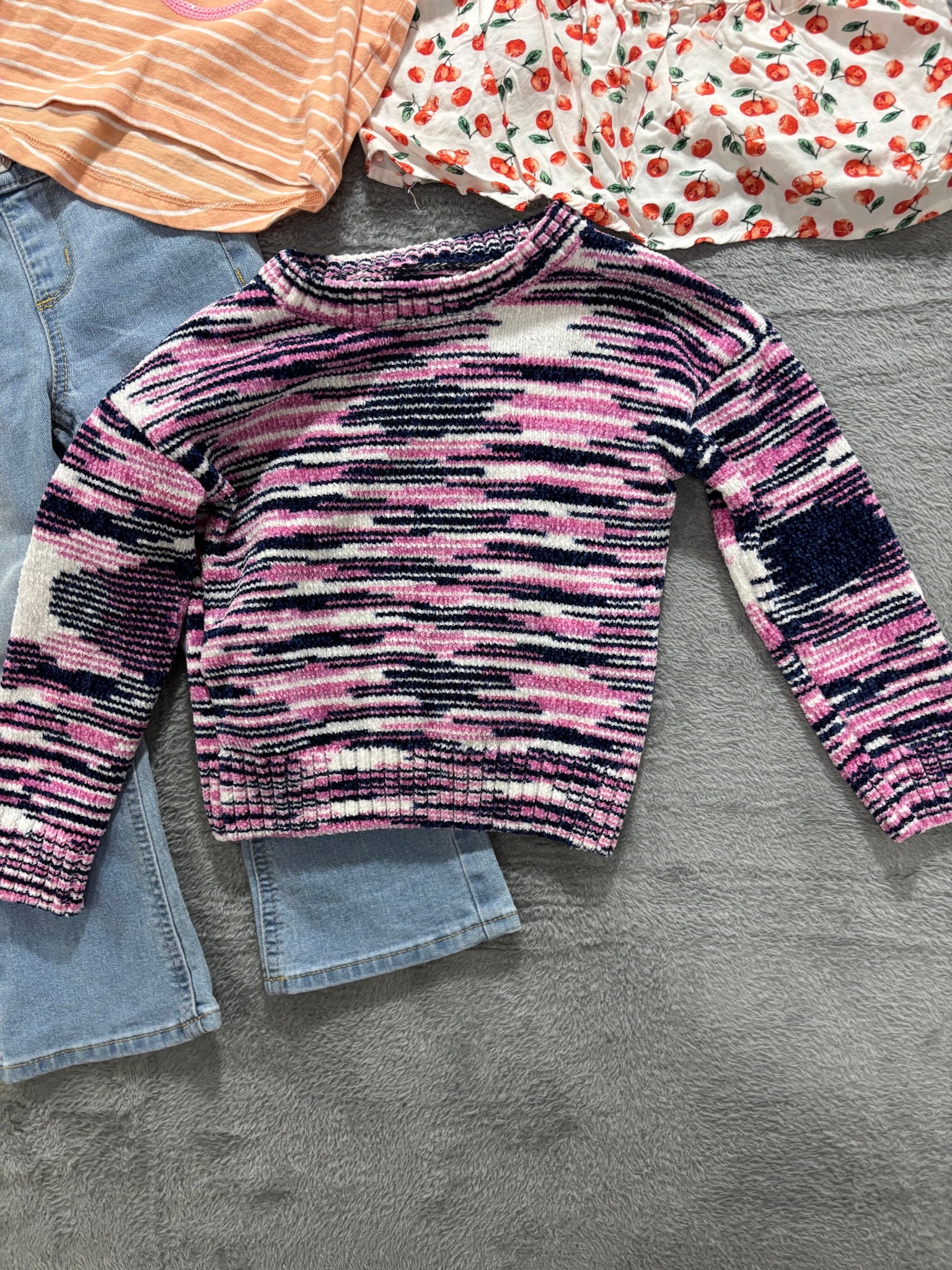 Toddler Girl 3T 5Pc Lot Flare Jeans Sequin Pineapple Tee Andy & Evan H&M Cargo