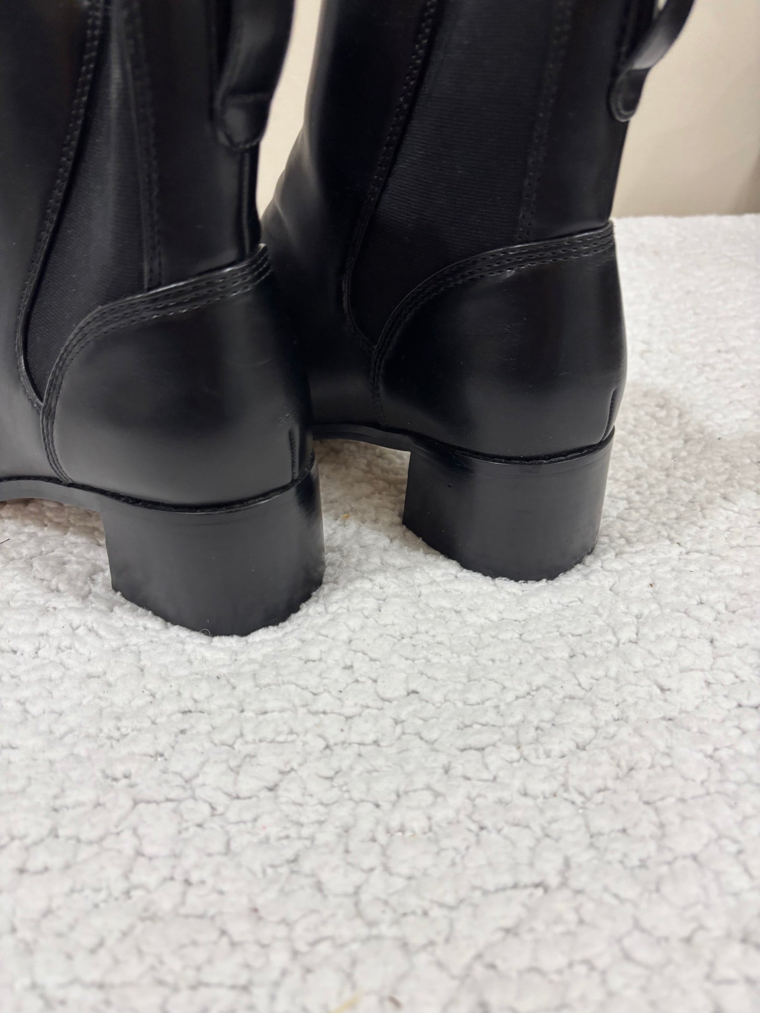 J.Crew Womens 12 Brown Leather Chelsea Ankle Boots Block Heel Pull On