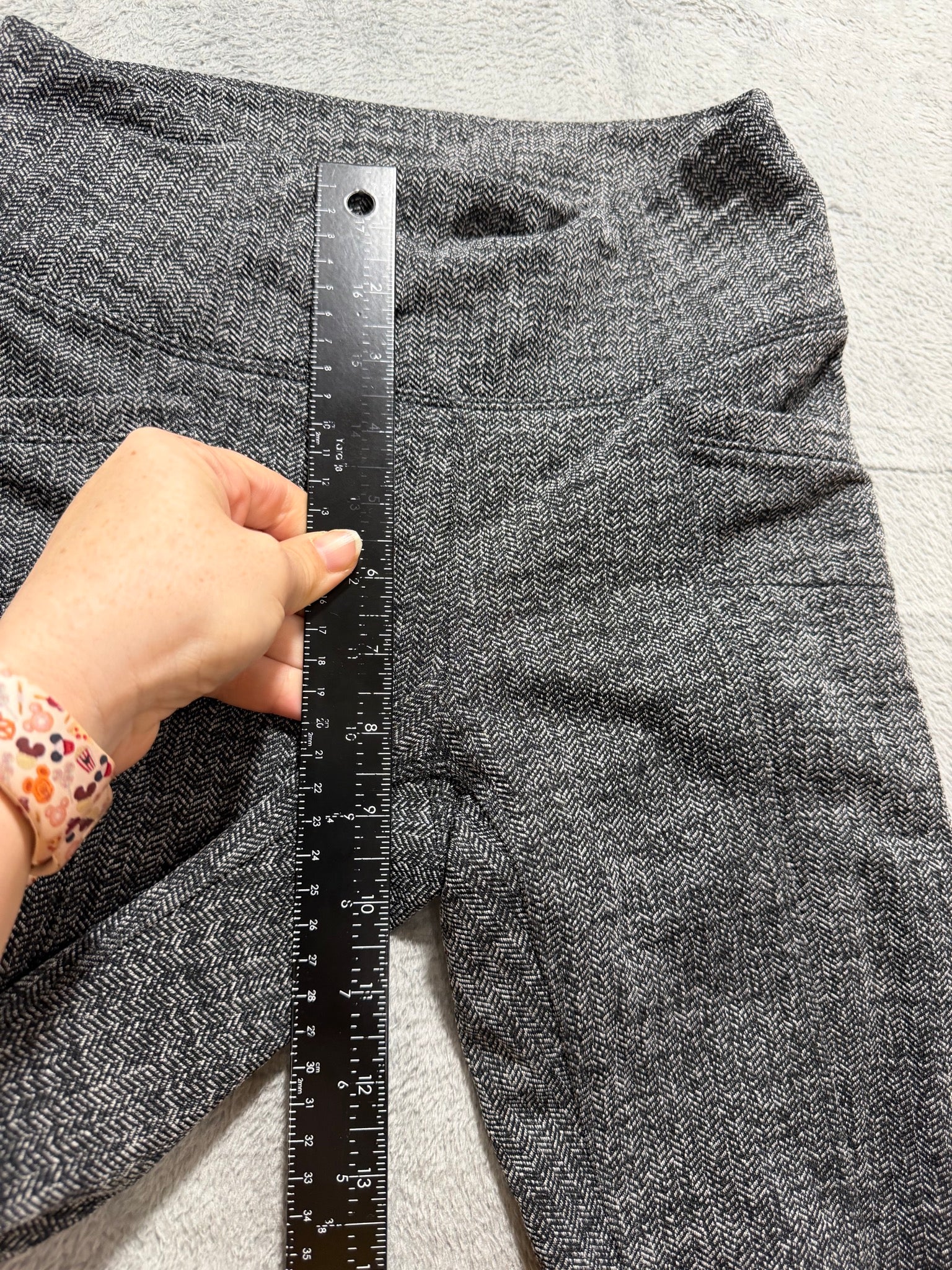 Athleta Size XS Gray Herringbone Textured Leggings Full-Length Athletic