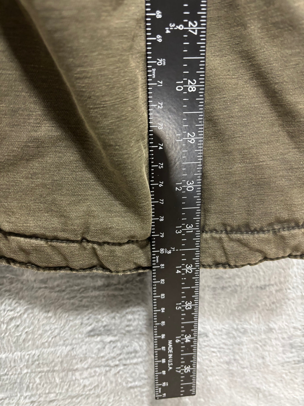 GUESS Mens M Olive Green Sherpa-Lined Hooded Military Field Parka Jacket