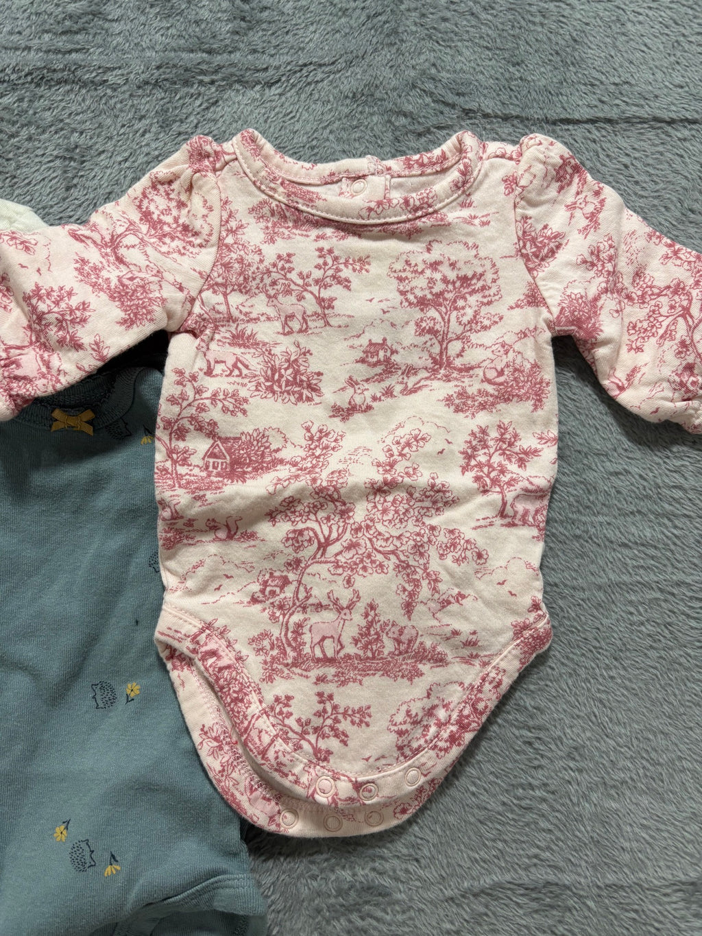 Newborn Baby Girl Clothes Lot 10 Pieces Zip Sleepers & Bodysuits Floral Pastel