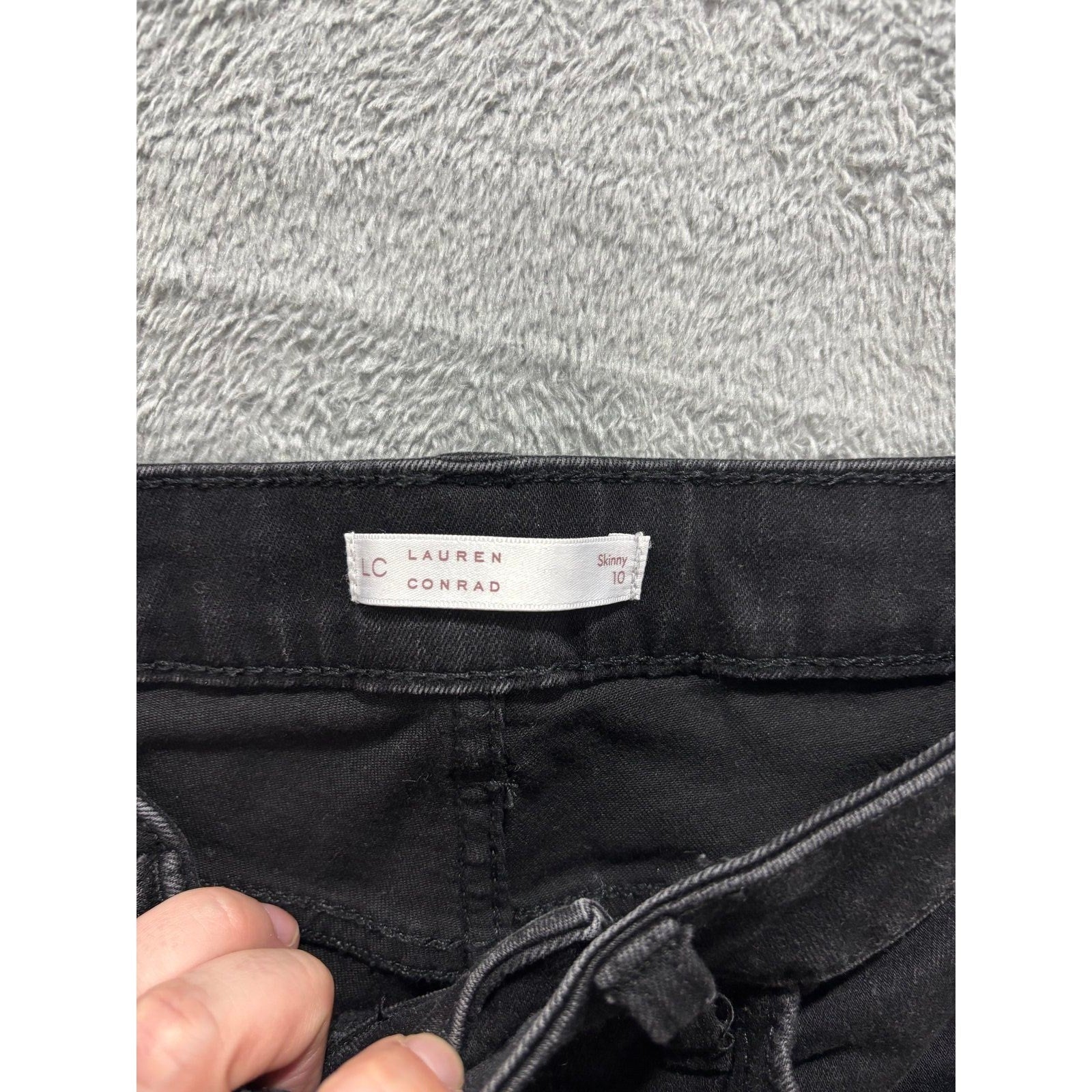 LC Lauren Conrad 10 Black Skinny Jeans Womens Casual Minimalist Coastal Basic