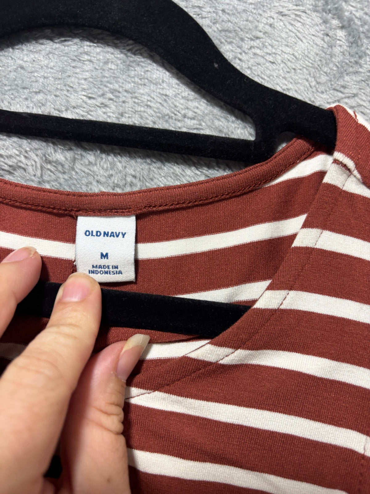 Old Navy Womens M 2 Dresses Bundle 2-Piece Camo & Rust Stripe Sleeveless Swing