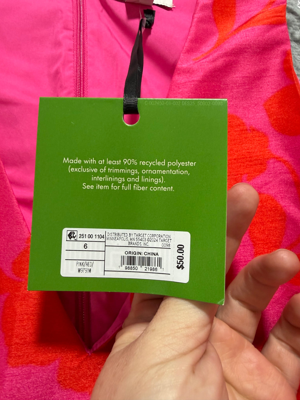 Kate Spade x Target Size 6 Pink Red Floral Peplum Dress NWT Sleeveless