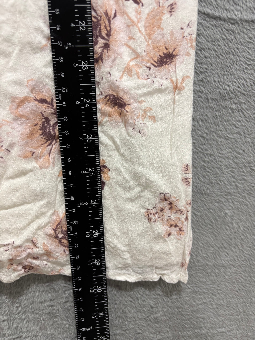 LunaChix XS Cream Floral Strappy Cami Tank Top Rayon Lace-Up Back Boho